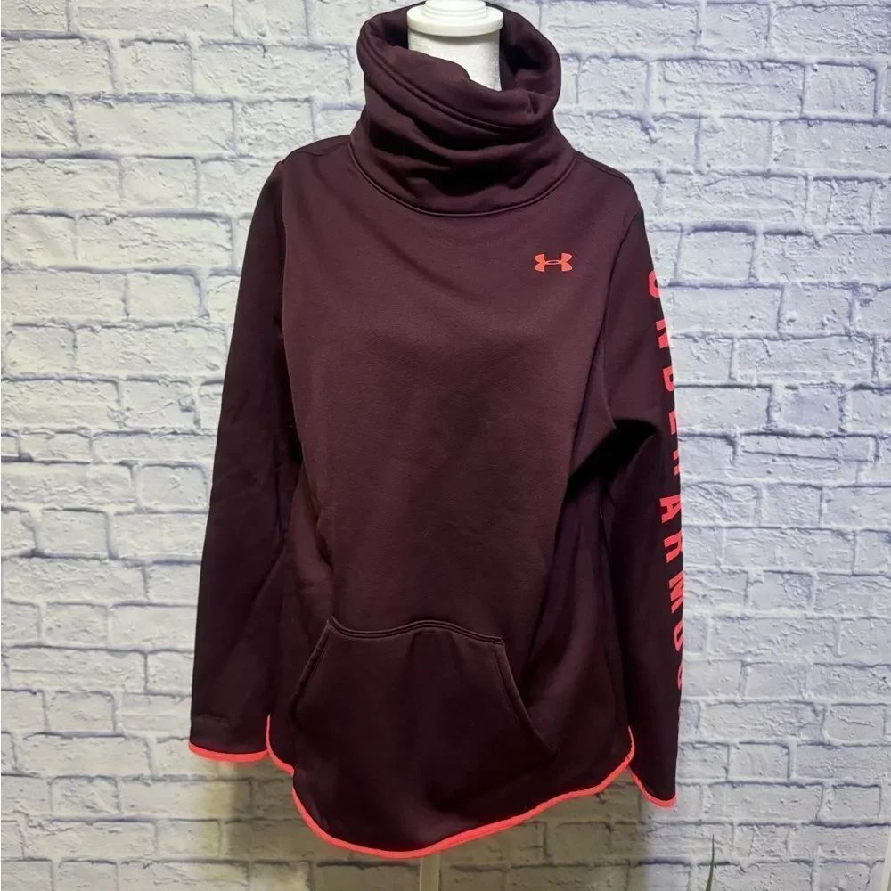 Under Armour UA Storm Fleece Funnel Neck Water Resistant Sweatshirt Raisin Red